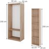 Kleiderschrank Elmo Sonoma 80 x 200 cm 2er Set Vicco Bild 2