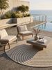 KADIMA DESIGN Teppich VENTOUX Wetterfest UV-Beständig Balkon Waschbar Strapazierfähig, Rund, Höhe: 5 mm, Beige, 80x80 cm, Outdoor Terrasse Strapazierfähig Pflegeleicht Robust Bild 3