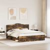 vidaXL Bettrahmen Geräucherte Eiche 180 x 200 cm Massives Kiefernholz 3413276 Bild 3