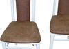 Esszimmerstuhl 2er Set Massivholz Buche weiß braun gepolstert Kunstleder & Stoff mit Griffmulde – stabil & modern Bild 4