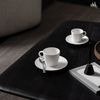 Villeroy & Boch Manufacture Rock Kaffeetasse mit Untertasse weiß Bild 3