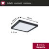 Paulmann No. 71000 LED Panel Atria Shine 190x190 mm 3000K 11,2W Schwarz Bild 2
