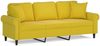 vidaXL 3-Sitzer-Sofa mit Zierkissen Gelb 180 cm Samt 3200961 Bild 2