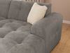 Modernes Ecksofa mit Ottomane rechts, markante Steppungen, Chenille Braun Taupe, 234 x 161 x 79 cm Bild 5