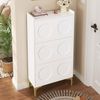 Flurschrank 63x24x120 cm - Eleganter Schuhschrank mit goldenen Akzenten Bild 2