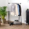 Kleiderstange klappbar, Kleiderständer, Garderobenständer, rollbar, schwarz Bild 2