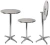 10er-Set Alu-Stehtisch, Bistrotisch, höhenverstellbar 70/110cm Ø=60cm ~ klappbar, Fuß mit Betoneinguss Bild 2