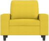 vidaXL Sessel mit Hocker Hellgelb 60 cm Stoff 3201148 Bild 4