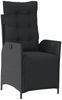 vidaXL Gartensessel mit Fußteil Verstellbar Schwarz Poly Rattan 365281 Bild 2