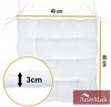 NatureMark Sitzkissen Sitzkissen 40 X 40 CM, Universal Sitzpolster Kissen, schadstoffgeprüft, Weiß Bild 3