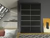 Kleiderschrank Lino IV, ohne Beleuchtung, Farbe: Schwarz Bild 2