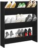 vidaXL Wand-Schuhschrank Schwarz 80x18x90 cm Holzwerkstoff 806779 Bild 3