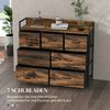 Kommode 98x29x85 cm, 7 Stoffschubladen, Stahlrahmen, braun im Industrialstil Bild 5