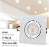 SSC-LUXon LED Außen-Deckenleuchte QW-2 LED Einbauspot fuer Bad & Aussen IP44 Alu quadratisch mit LED, Warmweiß Bild 5