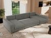 U-förmiges Ecksofa auf goldenen Metallbeinen, mit Schlaffunktion und drei Bettkästen für das Wohnzimmer - DORIAN U - Grau Stoff Bild 4