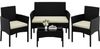 Yaheetech Balkonset Gartenmöbel-Set 4-er Set Rattanmöbel für 4 Personen, Gartengarnitur aus Zweisitzer-Sofa & 2 Einzelsofas & Kaffeetisch Bild 4