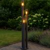 LED Stehleuchte, 3-Flammig, Edelstahl, anthrazit, rauch, H 170 cm Bild 5