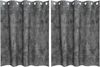 vidaXL Samtvorhänge mit Vorhängen 2 pcs Grau 140 x 140 cm Samt 4107653 Bild 2