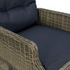 vidaXL Verstellbarer Gartensessel mit Auflagen Poly Rattan Braun 313302 Bild 2