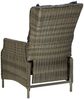 vidaXL Verstellbarer Gartensessel mit Auflagen Poly Rattan Braun 313302 Bild 5