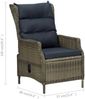 vidaXL Verstellbarer Gartensessel mit Auflagen Poly Rattan Braun 313302 Bild 4