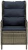 vidaXL Verstellbarer Gartensessel mit Auflagen Poly Rattan Braun 313302 Bild 3