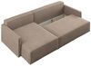 Ecksofa Schlafsofa Sofa LOUIS Stoff Scala Taupe Ottomane Links Bild 2