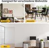 Esstisch rund, MDF mit Metallgestell, 80x80x75 cm, Walnussfarben/Schwarz Bild 4