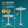 CASARIA® 2in1 Stehtisch mit Husse Schwarz Bild 3