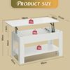 WLIVE Couchtisch Höhenverstellbar und Ausziehbar, Couchtisch Holz mit Stauraum (Wohnzimmertisch für Wohnzimmer, Büro, 1 Tisch), 98 x 48 x 46 cm Bild 2