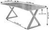 Esstisch Baumkante massiv Akazie natur 240 x 100 silber X-Gestell LUBIN 76509211 Bild 2