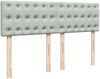 vidaXL Boxspringbett mit Matratze Hellgrau 140x190 cm Samt 3287746 Bild 5