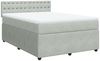 vidaXL Boxspringbett mit Matratze Hellgrau 140x190 cm Samt 3287746 Bild 2