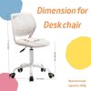 Schreibtischstuhl Verstellbarer drehbarer Bürostuhl Ergonomisch Stoffsitz Blau Bild 3