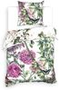 Heckett & Lane BCI Twill Bettwäsche 155x220 Murano green Blüten grün pink Bild 3