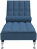 vidaXL Massage-Chaiselongue mit Nackenrolle Blau Stoff 379449 Bild 4