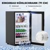BROTTAR Weinschrank Barschrank mit Kühlschrank - Kaffeebar mit Stauraum Schublade Weinschrank im modernen Riffeldesign, schwarz Bild 4