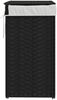 vidaXL Wäschekorb mit Deckel Schwarz 46x33x60 cm Poly Rattan 372032 Bild 5
