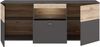 Lowboard COMO Optik: Grau / Planked Eiche mit Beleuchtung von Forte Bild 3