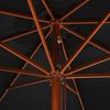 vidaXL Sonnenschirm mit Holzmast 350 cm Schwarz 47138 Bild 5