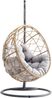 Hängesessel mit Gestell und Kissen Aria (Farbe: grau/natürliches Rattan + Kissen: grau 5014) Bild 4