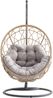 Hängesessel mit Gestell und Kissen Aria (Farbe: grau/natürliches Rattan + Kissen: grau 5014) Bild 3