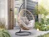 Hängesessel mit Gestell und Kissen Aria (Farbe: grau/natürliches Rattan + Kissen: grau 5014) Bild 2