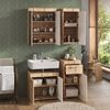 Badschrank Luna Eiche Wotan 37 x 77 cm Vicco Bild 5