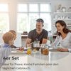 matches21 HOME & HOBBY Platzset Tischsets mit Glasuntersetzer 4er Set Beige Leinen Stoff-Optik, (4-St), Abwaschbare hitzebeständige PVC Platzsets Bild 3
