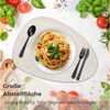 matches21 HOME & HOBBY Platzset Tischsets mit Glasuntersetzer 4er Set Beige Leinen Stoff-Optik, (4-St), Abwaschbare hitzebeständige PVC Platzsets Bild 4