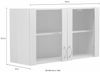 wiho Küchen Glashängeschrank Kiel Front mit Glaseinsatz Bild 4