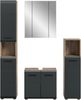 Badkombination (B/H/T: 150x185x30 cm) in schwarz matt und Nox Oak Nachbildung Bild 2