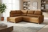 Ecksofa Schlafsofa Sofa MARNO in Stoff Chill Me Honiggelb Ottomane Links Bild 1