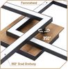 ZMH LED Deckenleuchte Schwarz Holz 3000K Warmweiß Modernes Design 24W Bild 3